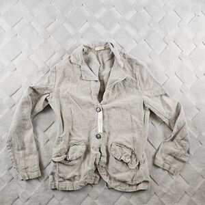 CP Shades Linen Blazer Jacket Womens Extra Small  Beige Made in USA